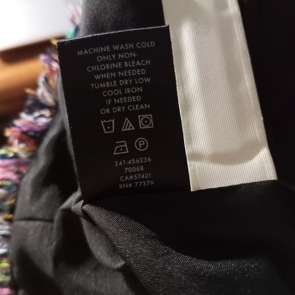 Ann Taylor Textured Mixed Tweed Zip Pocket Jacket In Black Multi Color s… - Picture 12 of 14